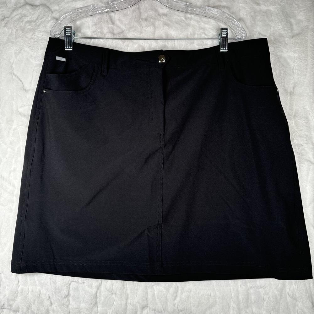Nivo Womens Black Golf Skort Athletic Skirt with Pockets and Built-in Shorts